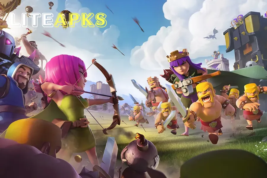 Membuka pasukan dan spell level tinggi di Clash of Clans Mod APK