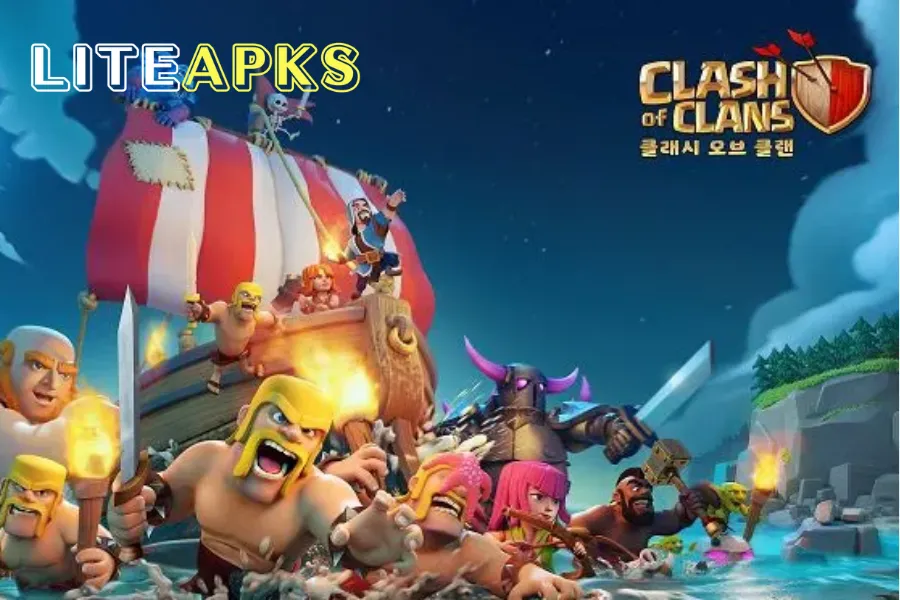 Resource melimpah untuk perkembangan desa yang cepat saat bermain Clash of Clan Mod Apk