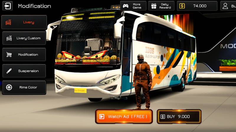 Fitur MOD IDBS Bus Simulator MOD APK